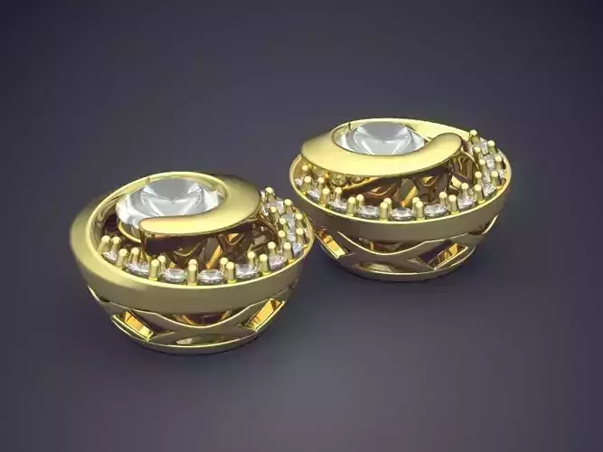 Stunning Futuristic Circle Shape Earrings