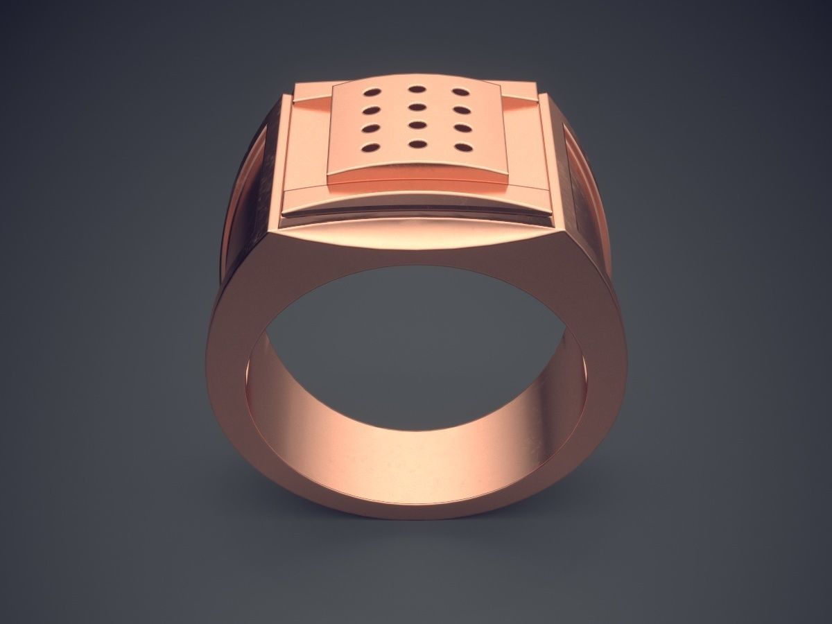 Unique Elegant Elite Precious Thick Man Ring 3D print model_2