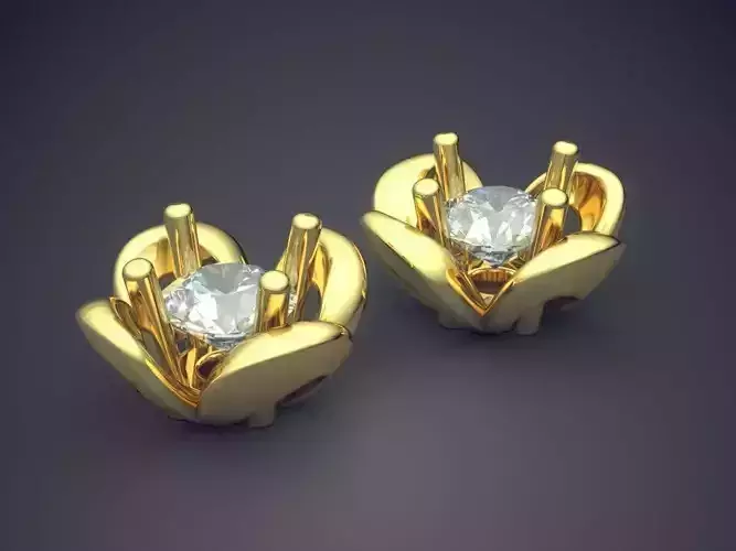 Earrings With Gem 2472