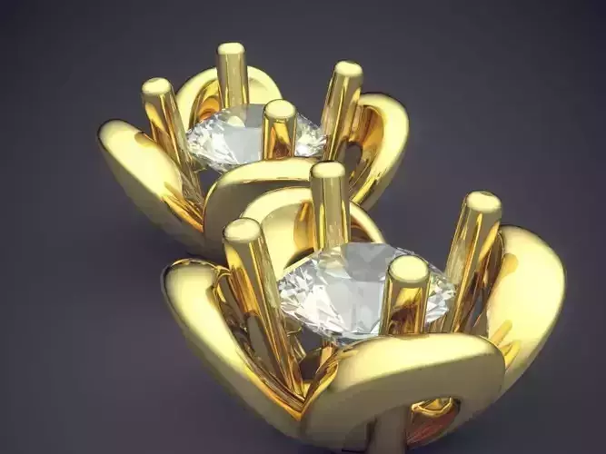 Earrings With Gem 2472