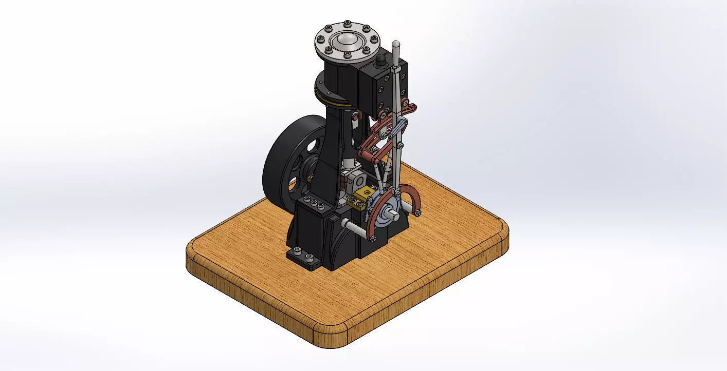 Vertical Steam Engine 3D model