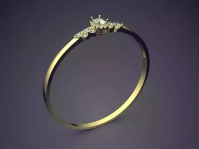 Precious Petite Feminine Engagement Ring with Small Diamonds