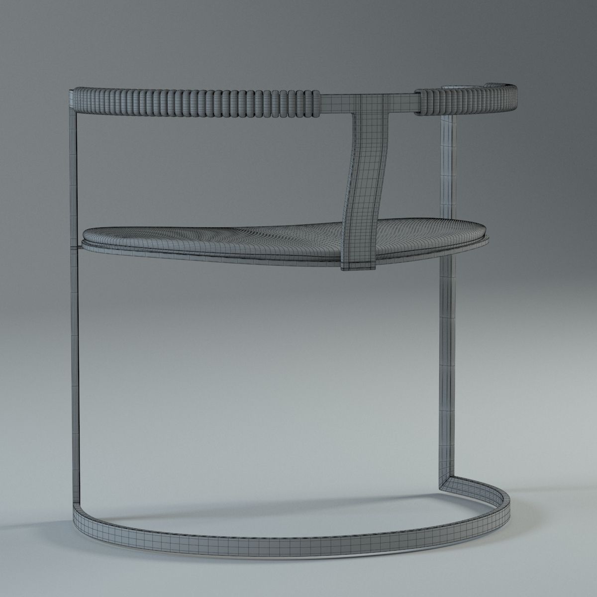 Sculptural Chair 3D model_4
