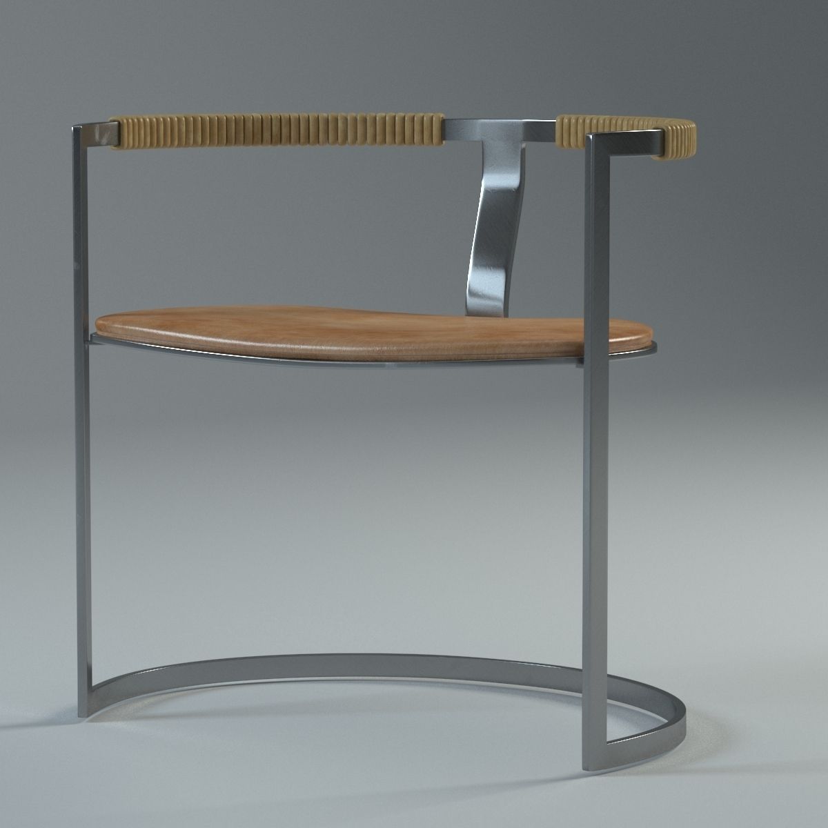 Sculptural Chair 3D model_3
