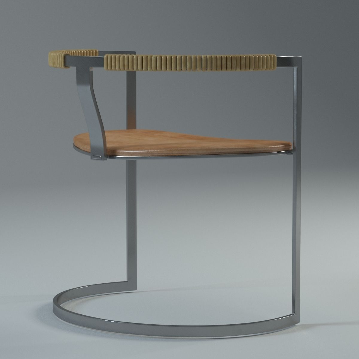 Sculptural Chair 3D model_1