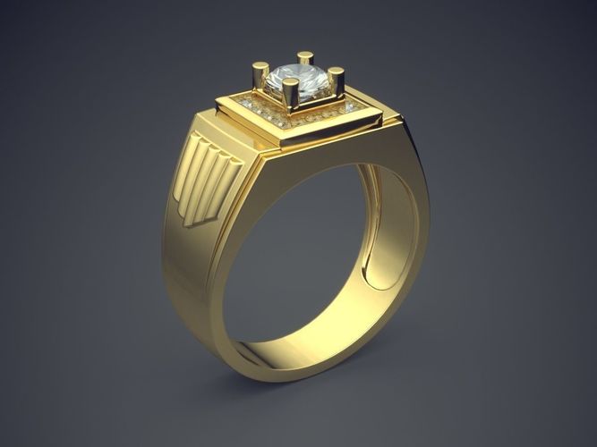 Classy Luxurious Thick Man Ring 3D print model