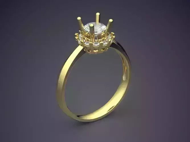 Engagement Ring With Diamonds 2455