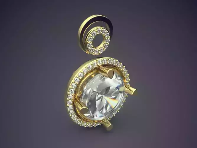 Fancy Extravagant Raindrop-Shaped Pendant With Diamonds