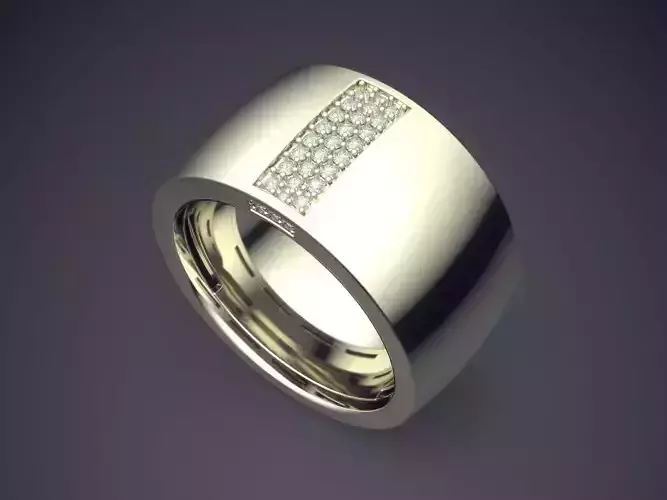 Thick Ring With Tiny Diamonds 2449