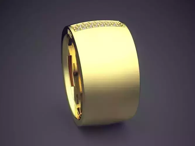 Thick Ring With Tiny Diamonds 2449