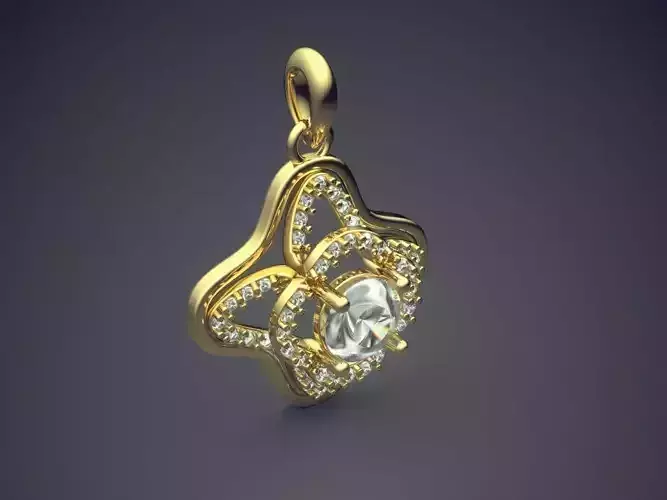 Detailed Pendant With Diamonds 2447