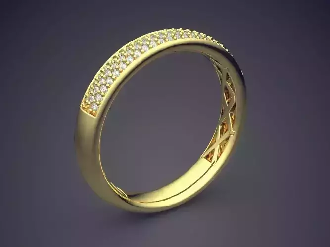 Ring With Tiny Diamonds 2440 3D print model