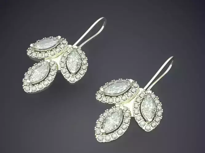 Luxurious Earrings With Diamonds 2437