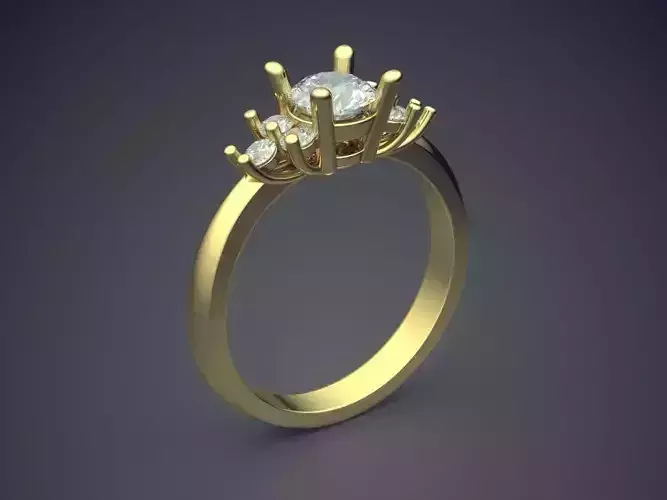 Engagement Ring With Diamonds 2433