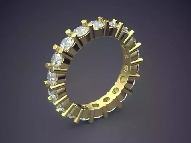 Fancy Luxurious Ring With Diamonds on the Rim