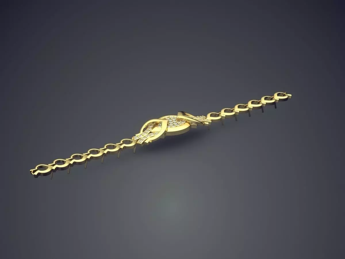 Gorgeous Simple Design Bracelet 3D print model_0