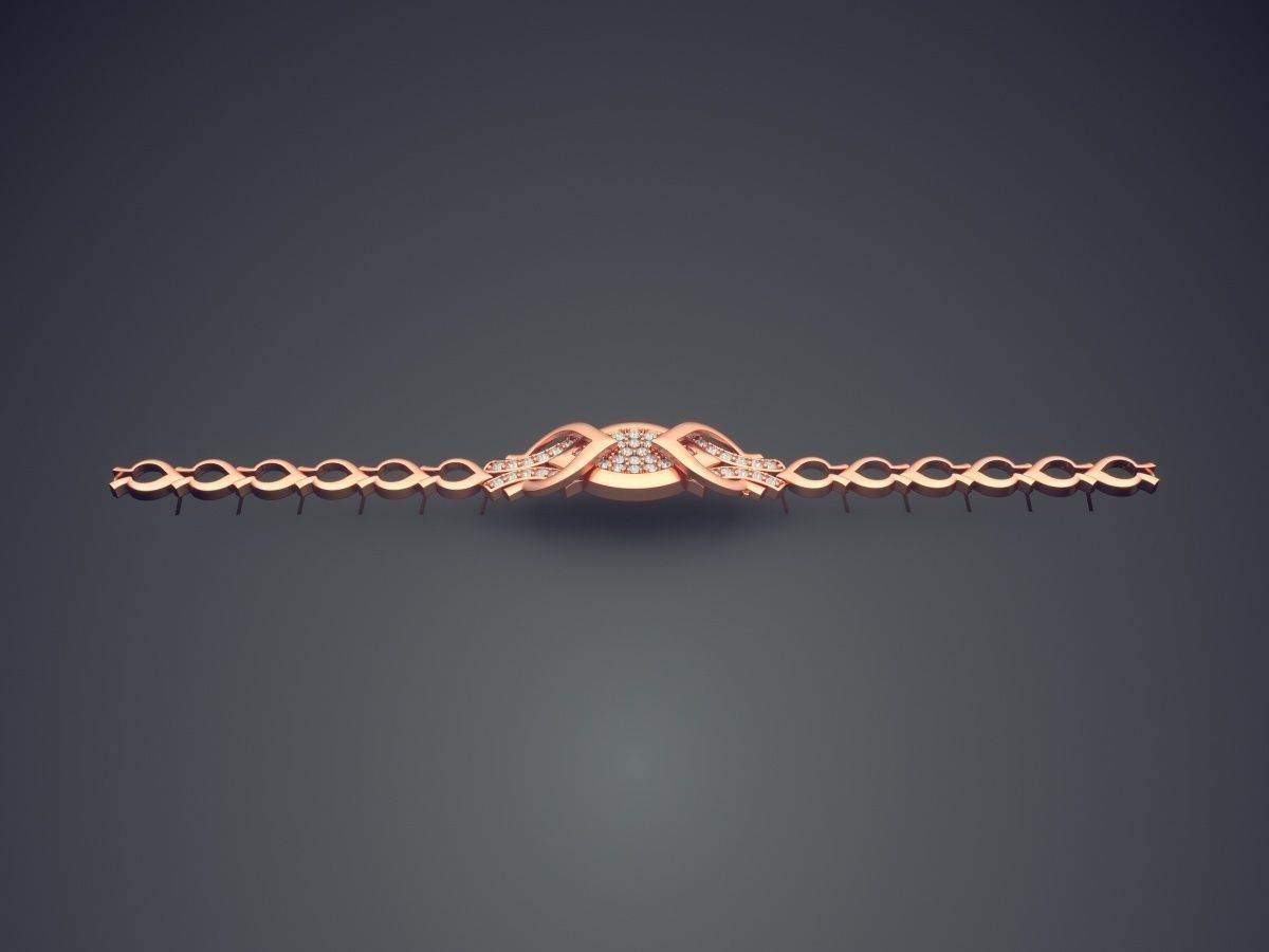 Gorgeous Simple Design Bracelet 3D print model_2