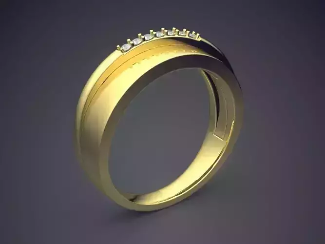 Ring With Small Diamonds 2411 3D print model