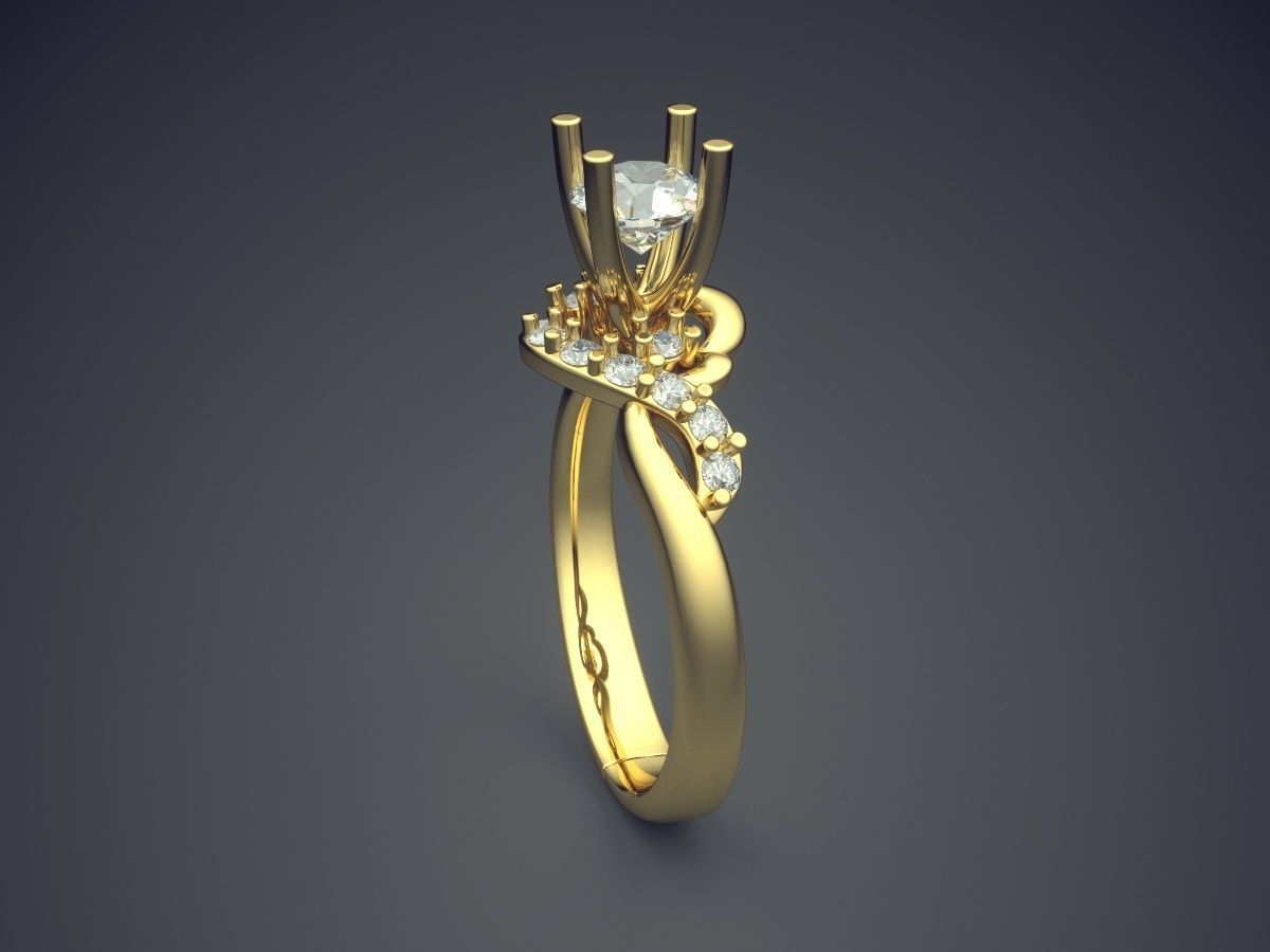 Curved Ring 2407 3D print model_3