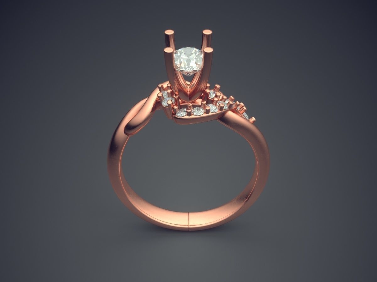 Curved Ring 2407 3D print model_2