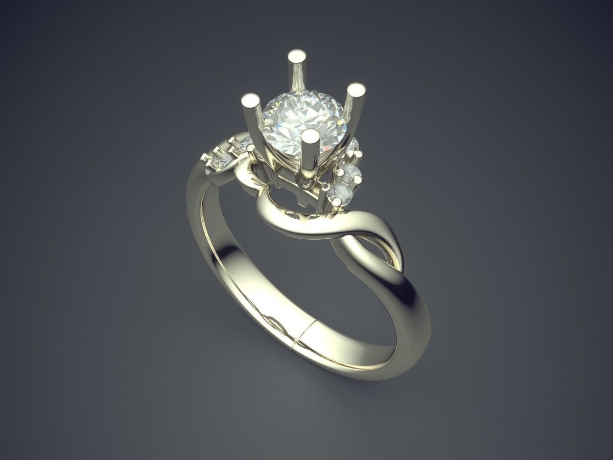 Curved Ring 2407 3D print model_1