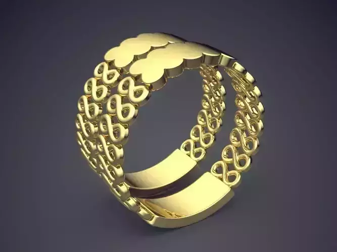 Engraved Detailed Ring 2405