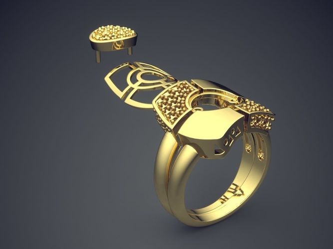 Unique Ring 2394 3D print model
