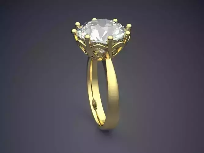 Ring With Big Diamond 2382