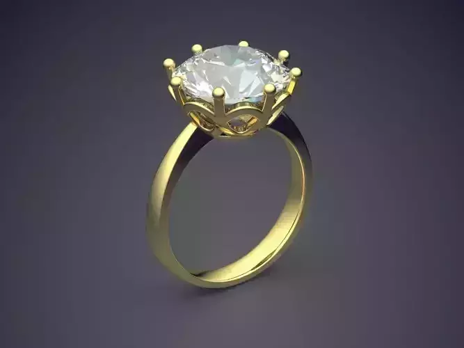 Ring With Big Diamond 2382