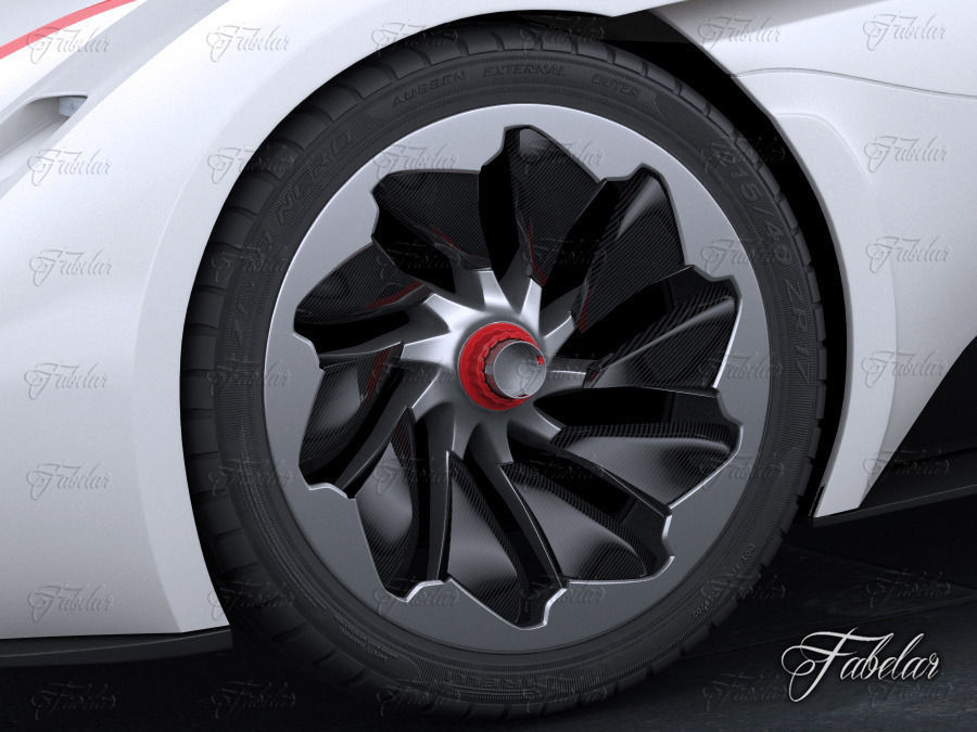 Aston Martin dp100 and Environment 3D model_12