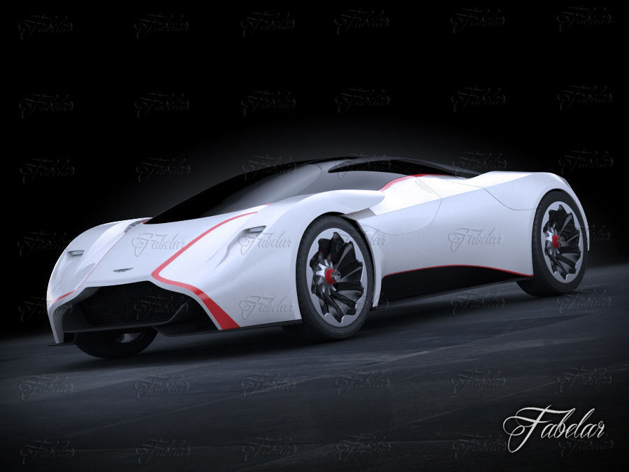 Aston Martin dp100 and Environment 3D model_1