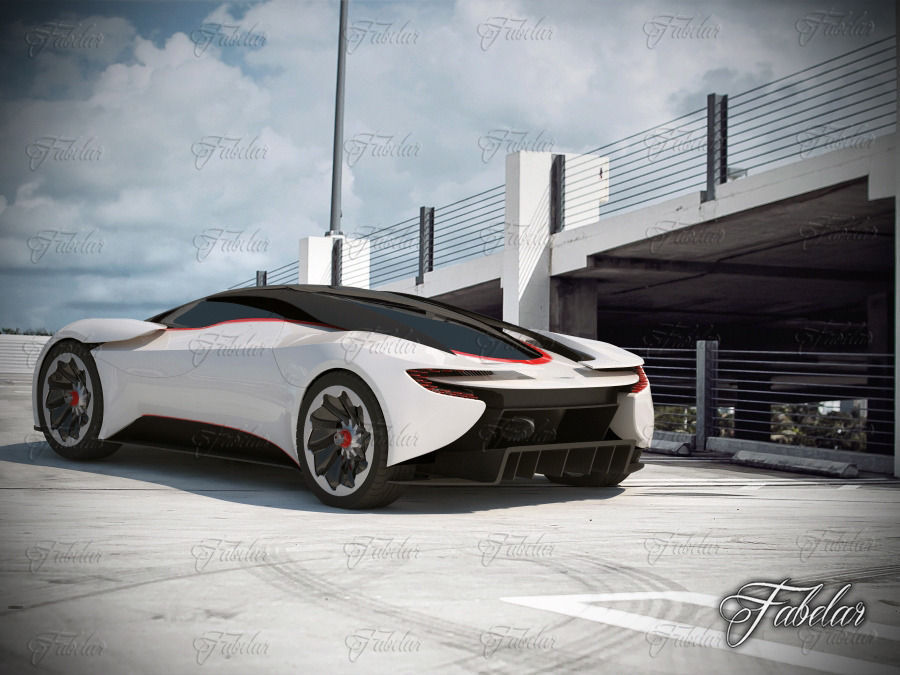 Aston Martin dp100 and Environment 3D model_6