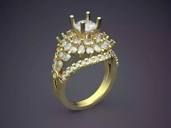 Luxurious Ring With Diamonds 2371
