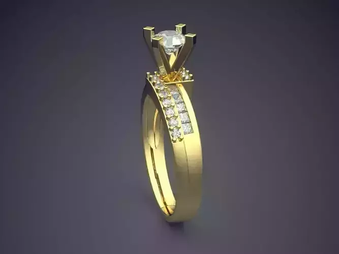 Ring With Diamonds 2366