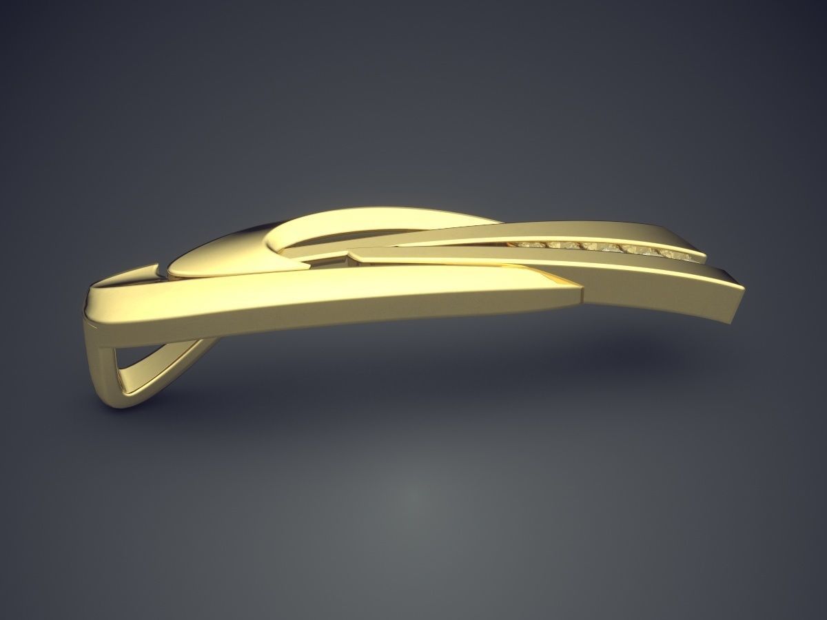 Unique Futuristic Shaped Pendant 3D print model_3