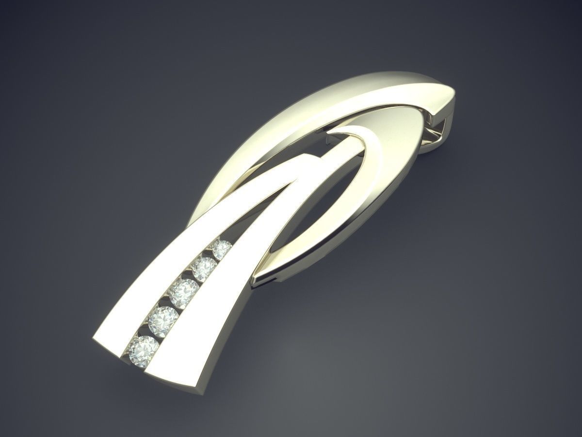 Unique Futuristic Shaped Pendant 3D print model_1