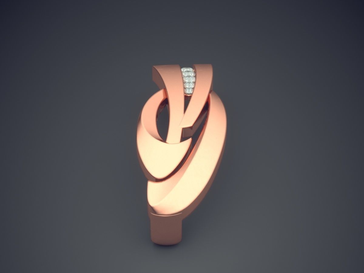 Unique Futuristic Shaped Pendant 3D print model_2