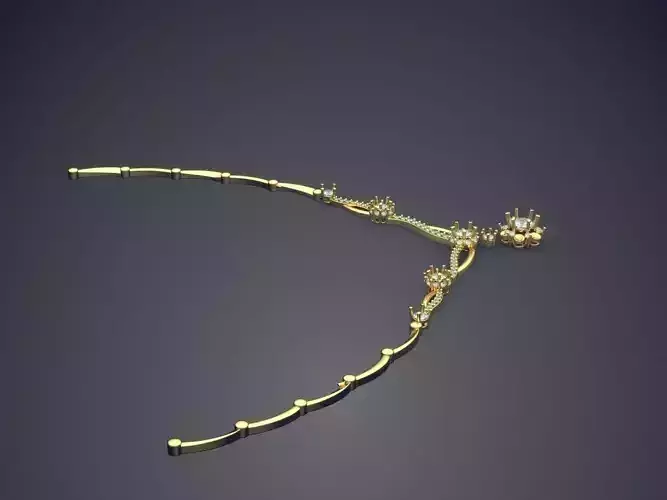 Thin Necklace With Diamonds 235