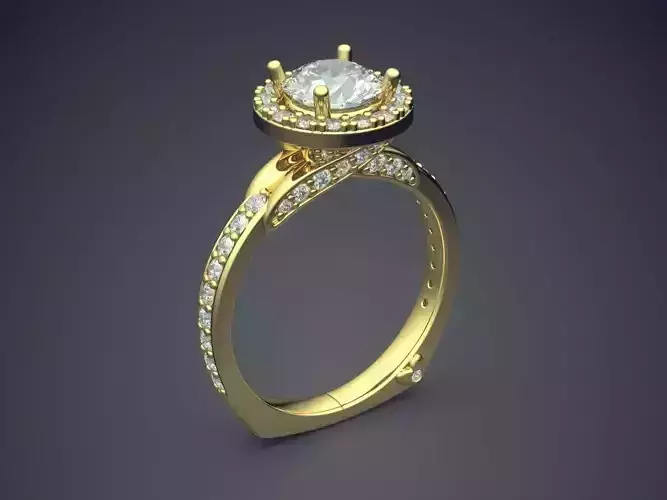 Engagement Ring With Diamonds 2349