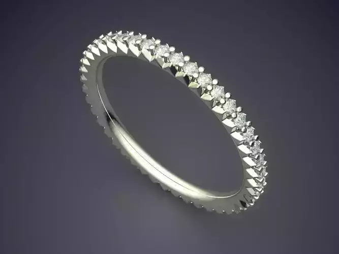 Thin Ring With Tiny Diamonds 2342