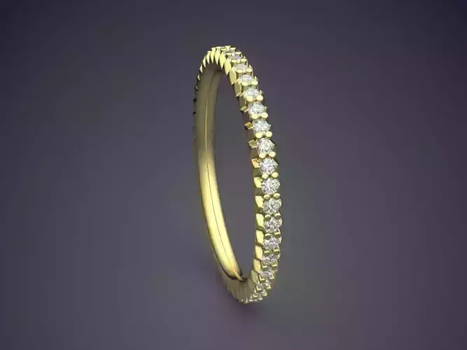 Thin Ring With Tiny Diamonds 2342