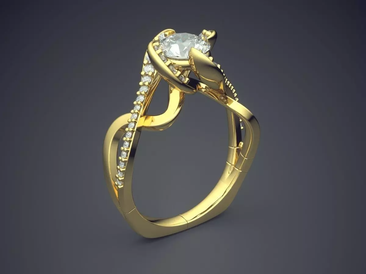 Gorgeous Unique Shape Stylish Ring 3D print model_0