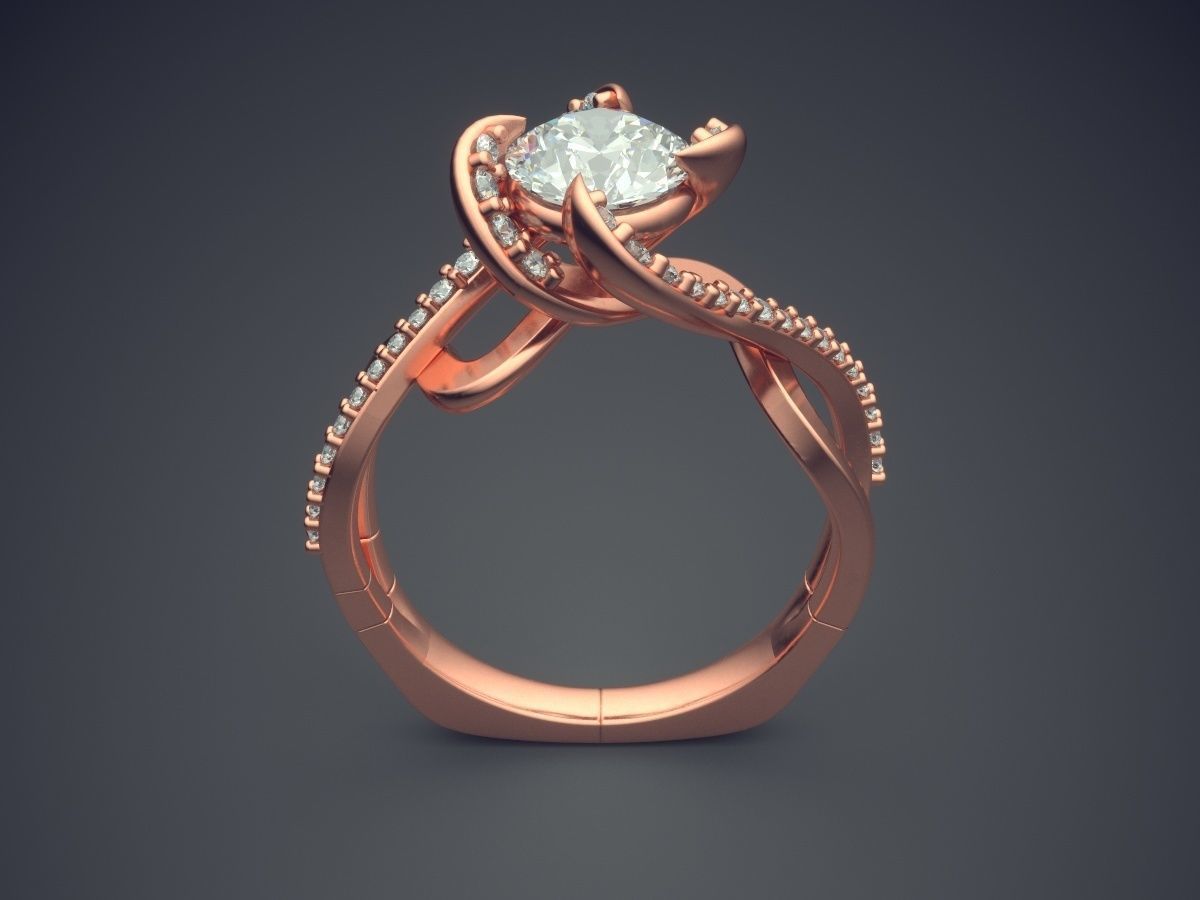 Gorgeous Unique Shape Stylish Ring 3D print model_2