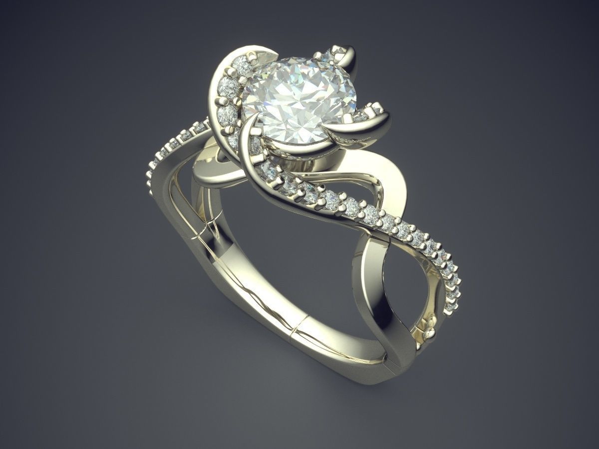 Gorgeous Unique Shape Stylish Ring 3D print model_1