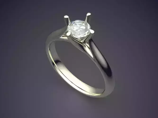 Thin Engagement Ring With Diamond 2324