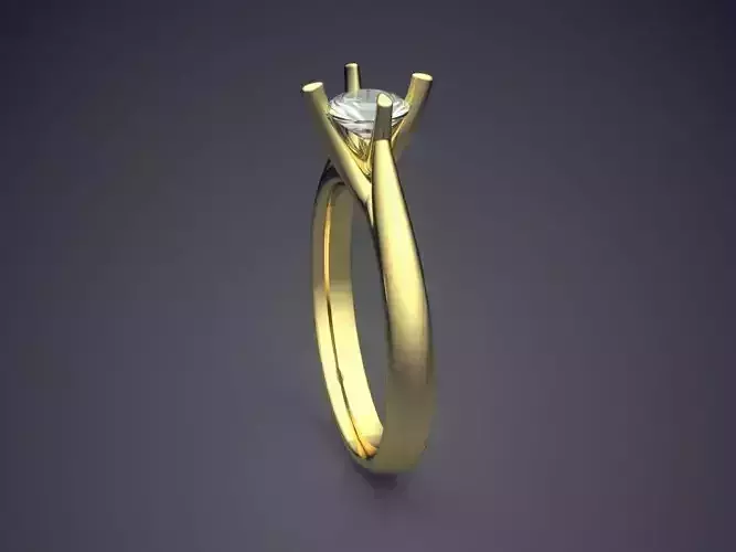 Thin Engagement Ring With Diamond 2324