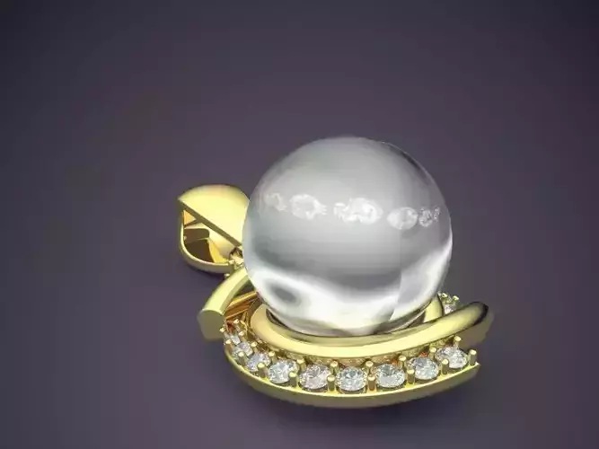 Impressive Classic Pearl Pendant 3D print model