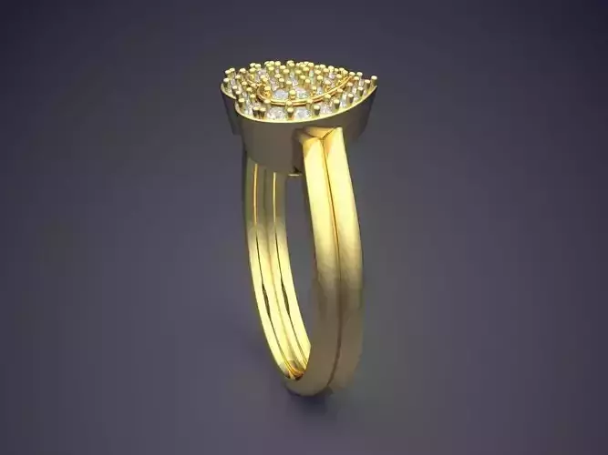 Heart-shaped Ring With Small Diamonds 2320