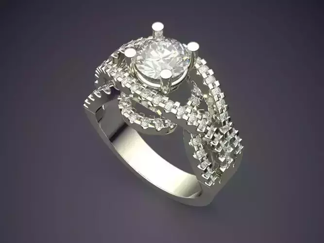 Luxurious Ring With Diamonds 2318
