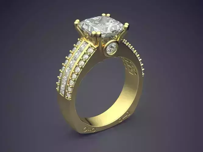 Luxurious Engagement Ring With Diamonds 231